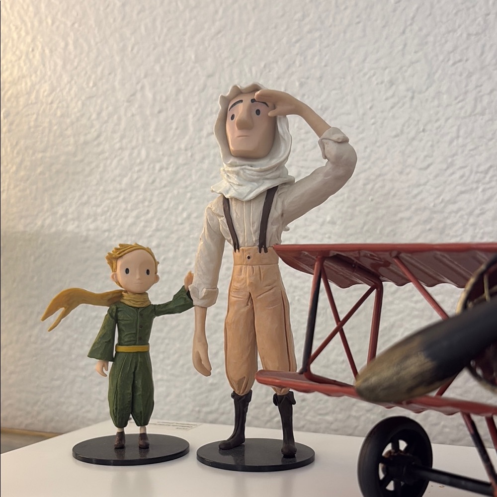 RARE Little Prince, Fox, Aviator and Plane Figurine Set